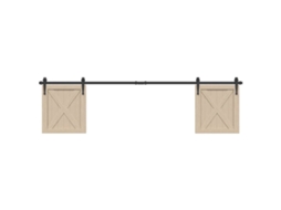 Vidaxl Kit Para Armário Deslizante Aço Carbono 200 Cm