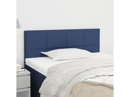Vidaxl Cabeceira De Cama Tecido 90x5x78/88 Cm Azul