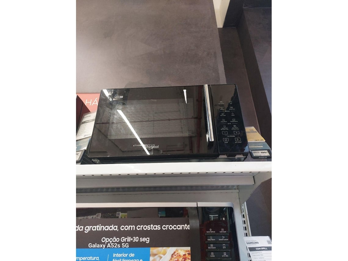 Micro-ondas WHIRLPOOL MWP 253 B (Outlet Caixa Aberta - 25 L - Com Grill - Preto)