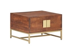 Vidaxl Mesa De Centro 67x67x45cm Madeira De Acácia Maciça Castanho Mel
