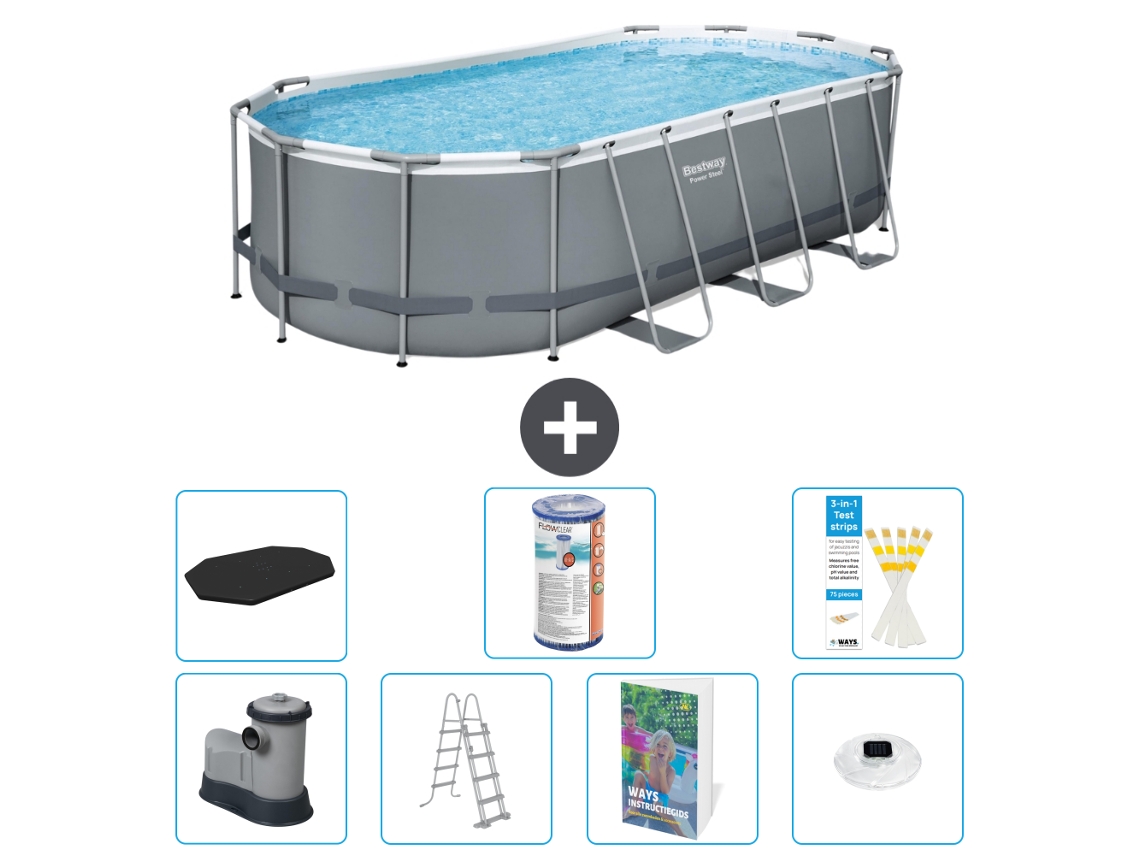 Bestway Piscina Bestway Power Steel Oval - 549x274x122 Cm - 8-peças S622