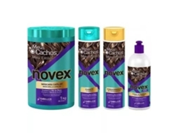 Kit Meus Cachos Shampoo Condicionador Máscara Creme para Pentear Suaves NOVEX