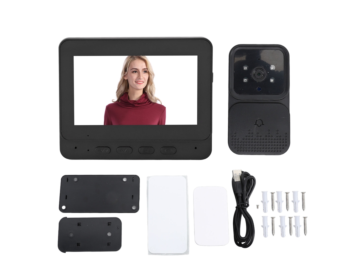 2026 sistema de Intercomunicação Sem Fio Wifi para Campainha de Vídeo 1080p com Monitor e Áudio Bidirecional