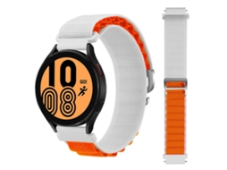 Bracelete Loop Alpine para Huawei Watch 3 Pro Branco e Laranja