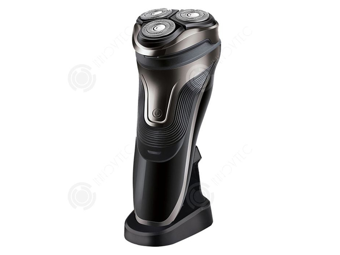Inn Barbeador Elétrico 15,5 X 6 Cm Carregamento Usb À Prova Dágua Ipx6 Modo De Baixo Ruído Lâmina Flutuante Funcionamento Com Um Botão Preto