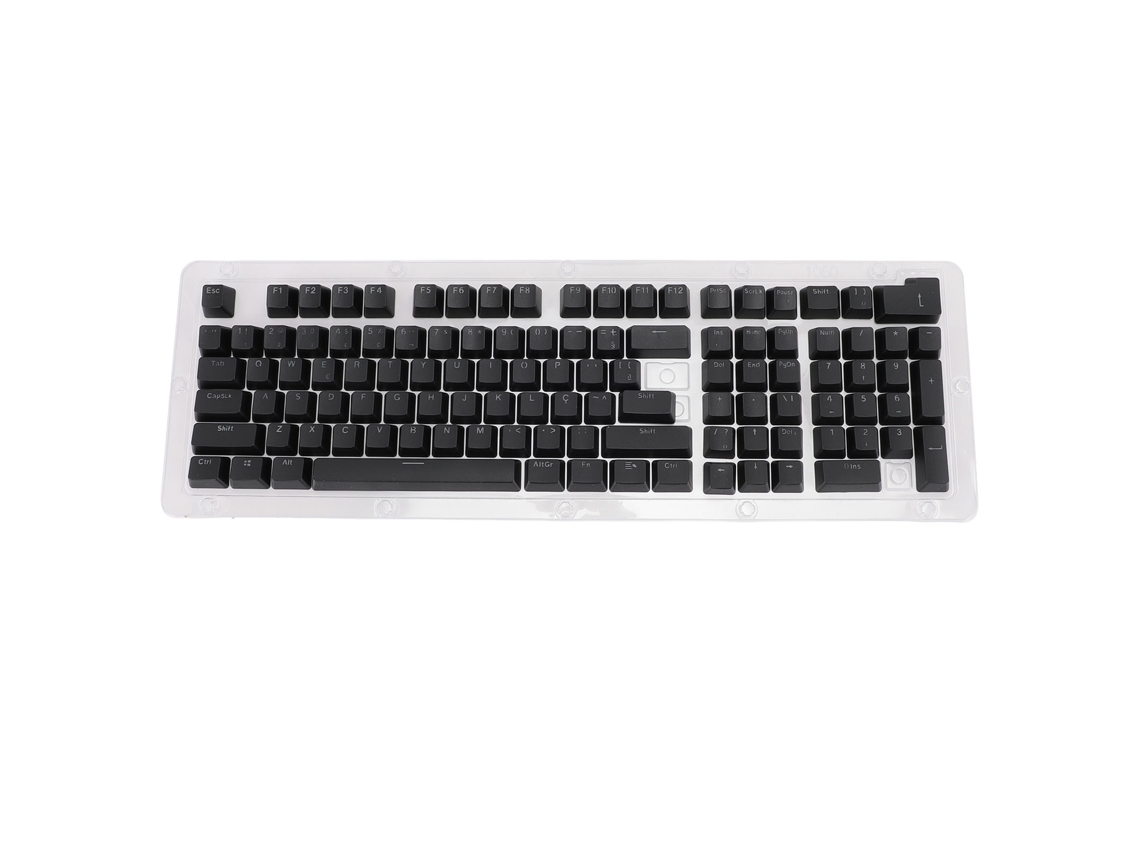 110 Teclas Translúcidas Em Português Brasileiro Para Teclado Mecânico Preto