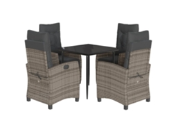 Garden Dining Set, Garden Dining Sets Vidaxl Cinzeto Rattan / Vime (80 Cm Table Length)