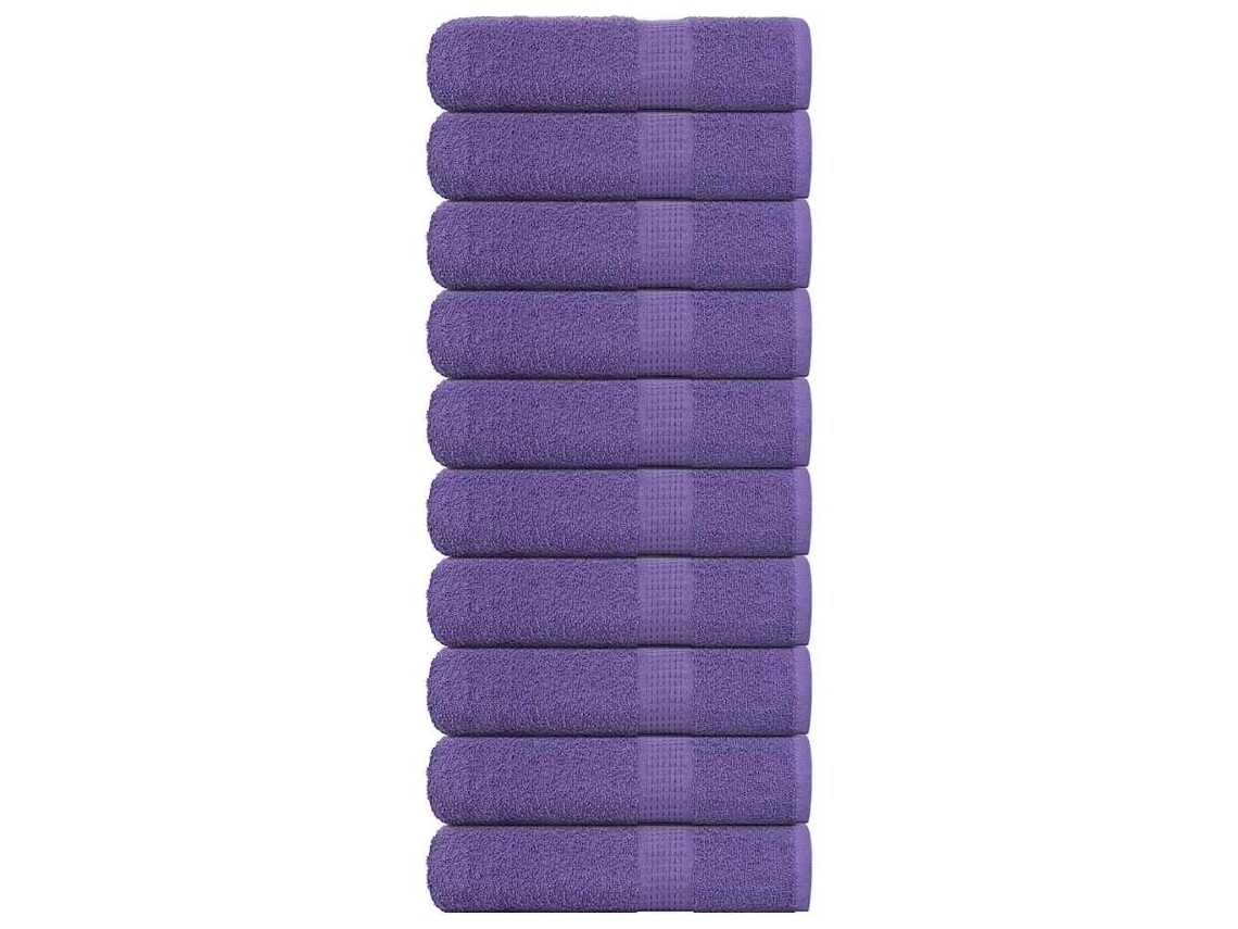 Vidaxl Toalhas De Banho Frogn 10 Pcs 70x140 Cm 360 G/m² Roxo