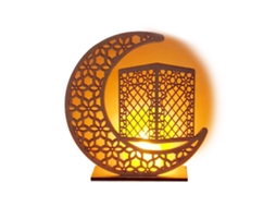 Laxiscreed Ornamento De Eid Mubarak Com Lua Kaaba Para Decoração Festiva