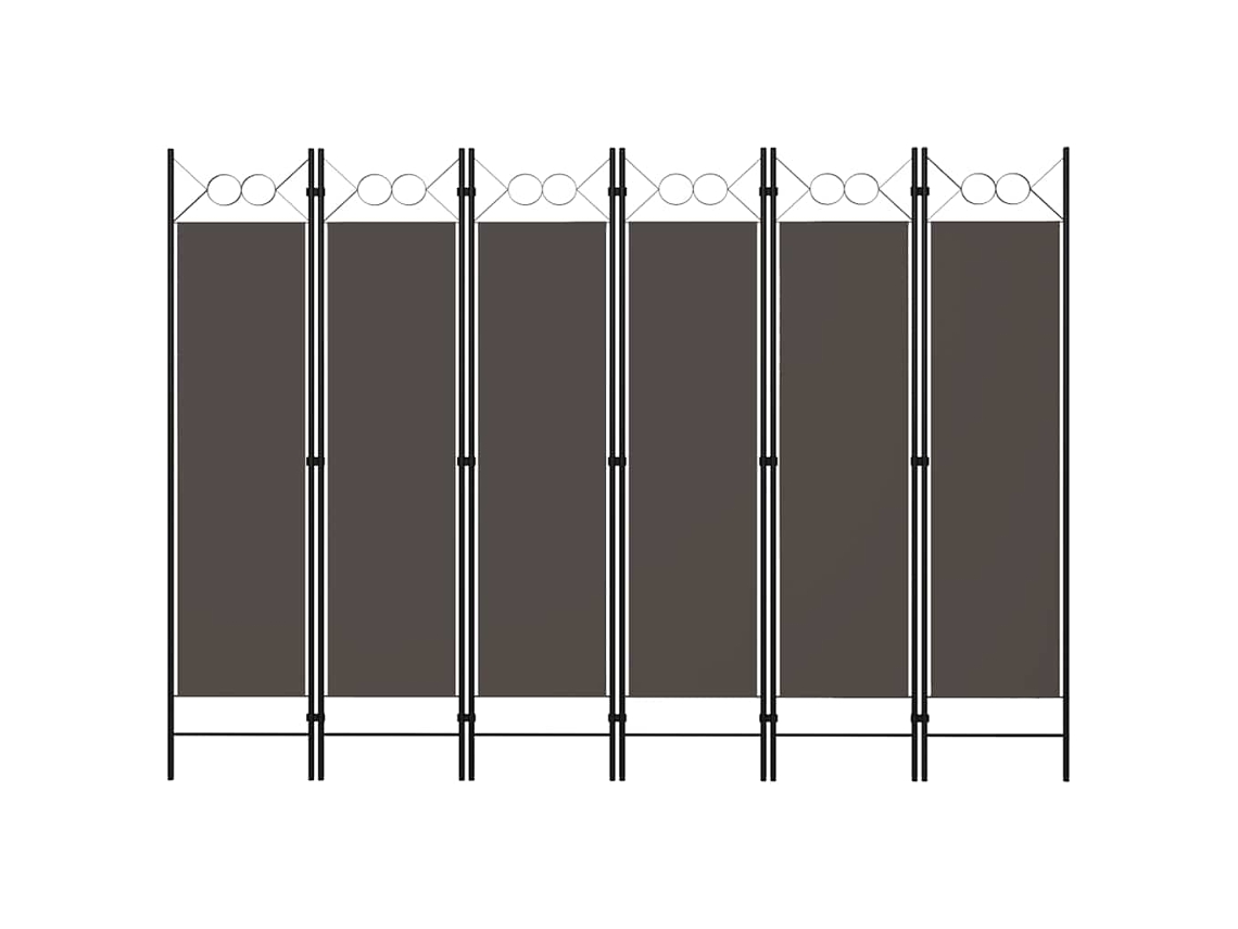 Vidaxl Divisória/biombo Com 6 Painéis 240x180 Cm Antracite
