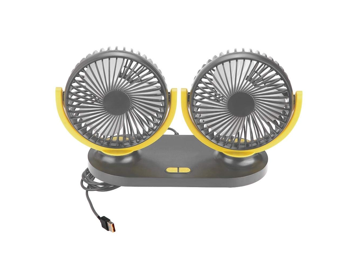 Ventilador Automático Para Ar Condicionado De Carro Fydun 12v, Ventilador Principal Usb Amarelo Preto