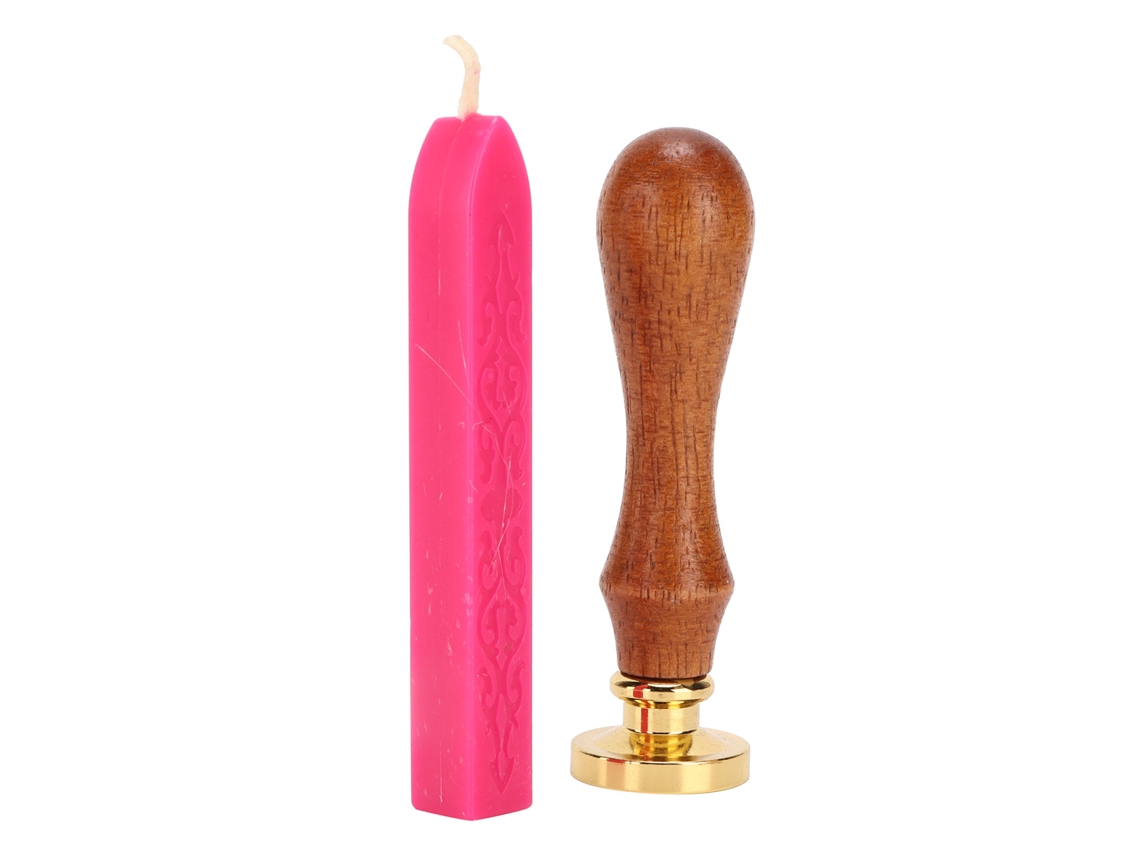 Kit De Sello De Cera Com Padrão Claro Simplicidade Diy Para Envelopes Convites De Casamento Cor Rosa Vermelho