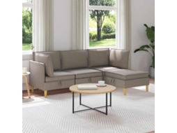 Vidaxl Conjunto De Sofá Modular Com Armazenamento 4 Unid. Tecido