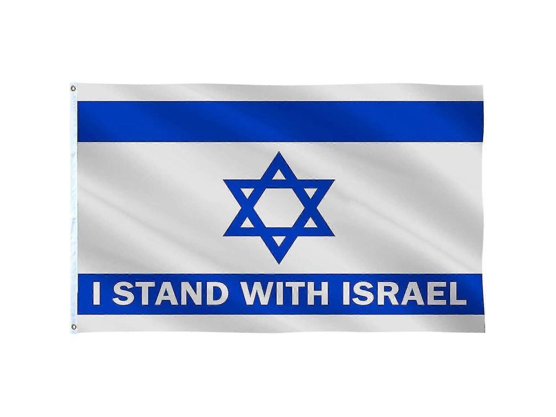 Bandera I Stand With Israel 3x5 Pés, Banner De Oração Para Israel, Com 2 Anéis De Cobre, Resistente À Corrosão E Durável F
