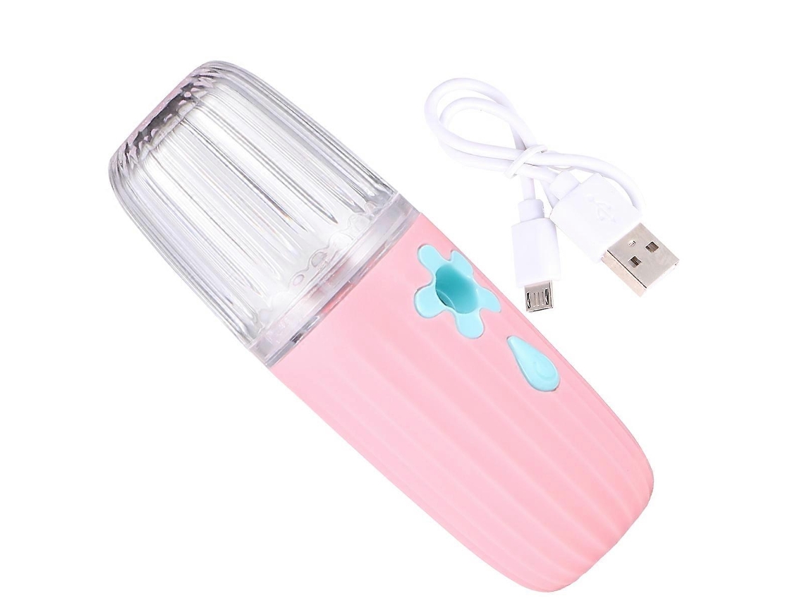 Vaporizador Facial Portátil, Dispositivo De Vaporização Facial, Uso Diário, Rosa, 11 X 3,6 X 3,6 Cm, Hidratação Rápida, 1 Unidade