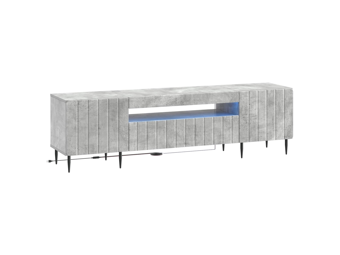 Vidaxl Gabinete De Tv Led Cinzento Cimento Derivados De Madeira