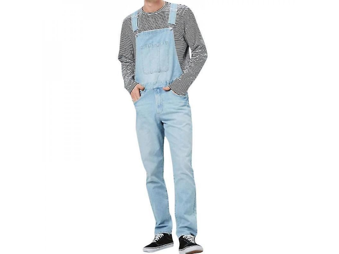 2026 pantalones Vaqueros para Hombres Dungarees Monos Trabajo Denim Yyx M Azul Claro