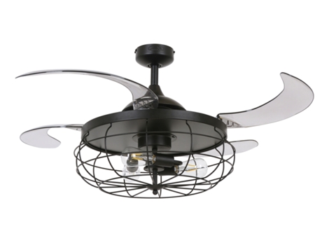 FANAWAY Industri 36In 4 Blade Ac Fan/3E27Lt Ant-Bk 3Sp-Rc