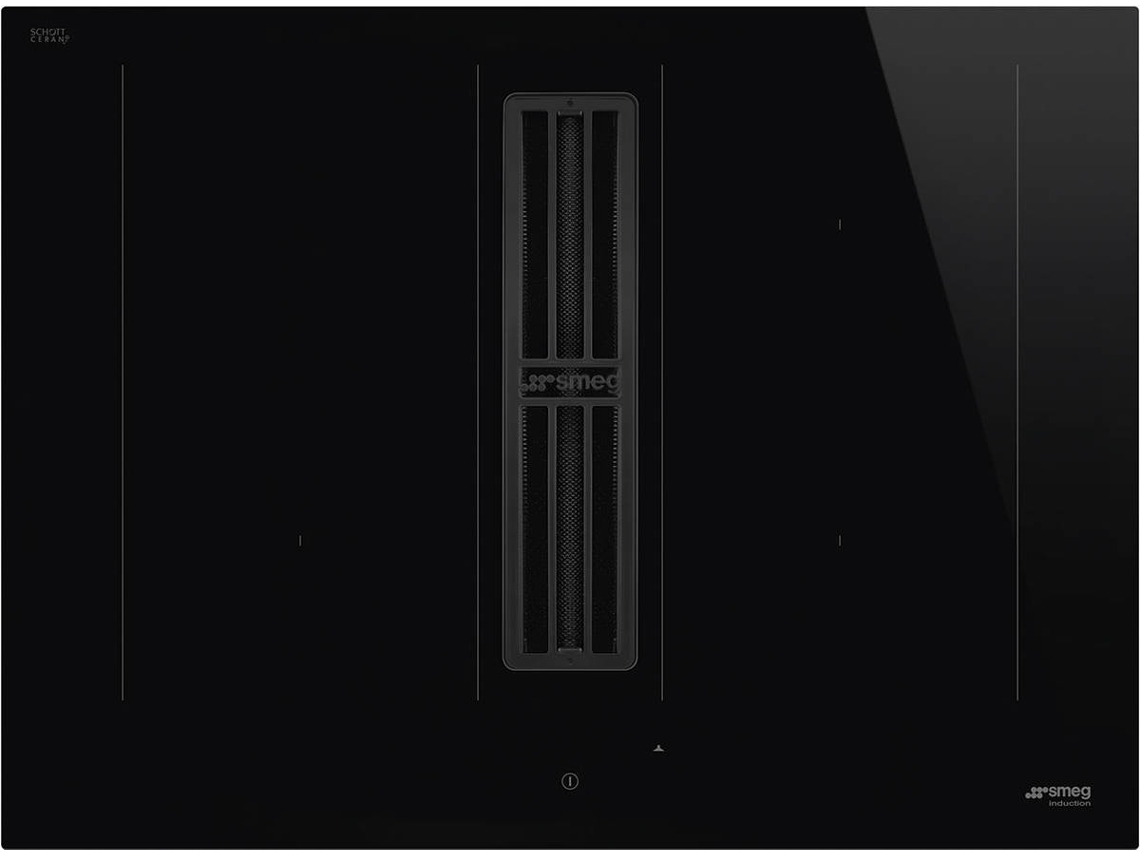 Placa de Indução com Exaustor SMEG HOBD472D2 (Elétrica - 70 cm - Preto