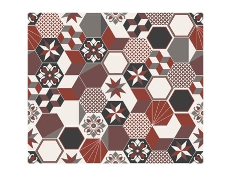 Backsplash adesivo para telha de alumínio Exa - L. 70 x l. 40 cm - Vermelho