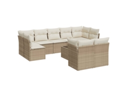 Garden Sofa Set, Garden Sofa Sets Vidaxl Bege Rattan / Vime (n/a)