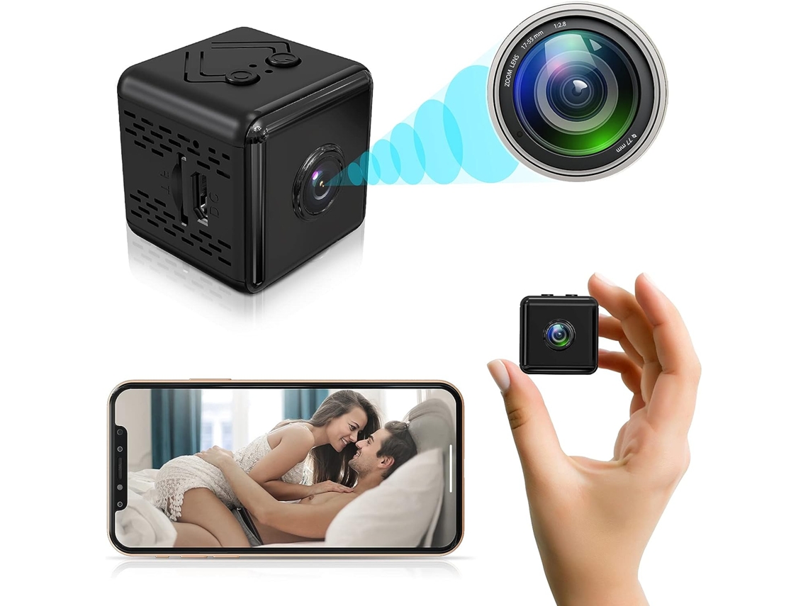 Mini Câmara KKVOGMLE Sem Fio 1080P HD com Visão Noturna para Segurança Doméstica