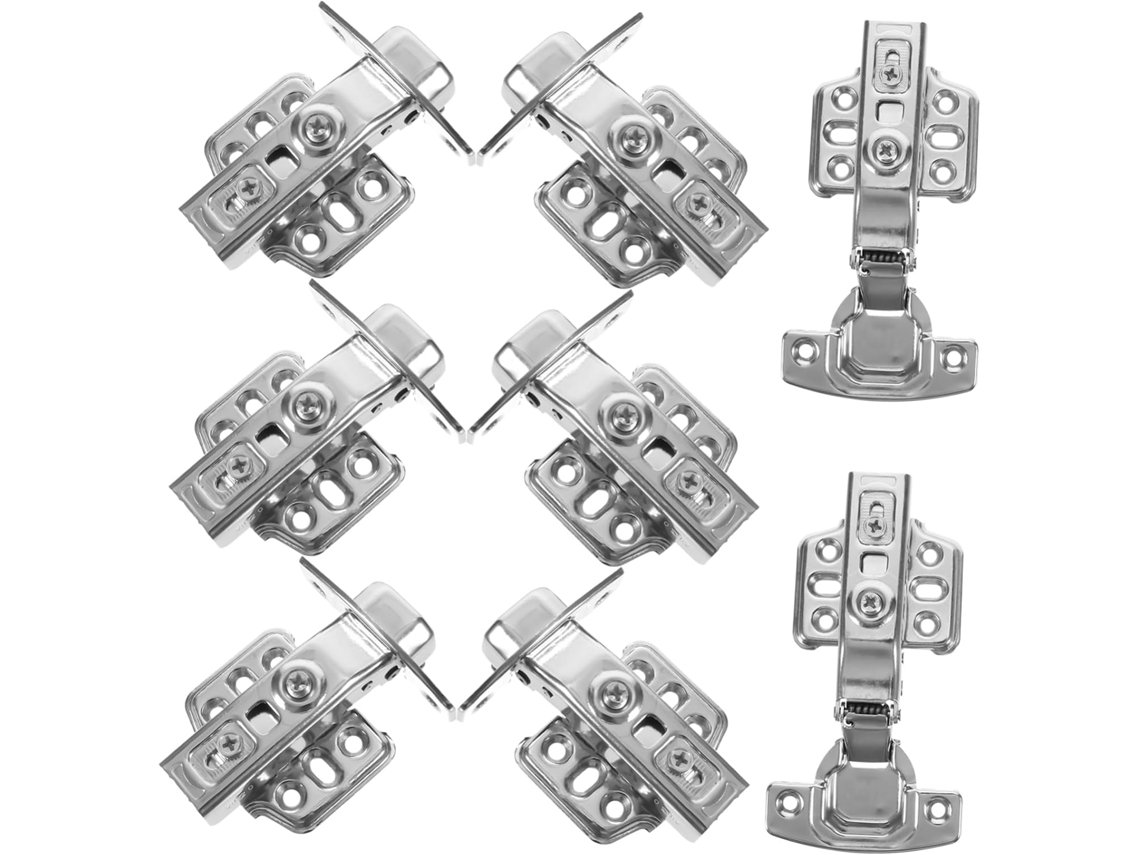 Conjunto De 12 Dobradiças Aço Inoxidável Para Portas Armários Cozinha.