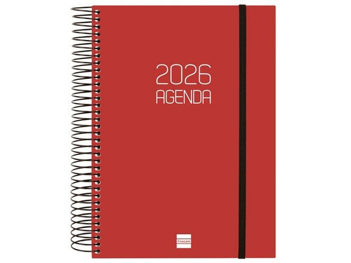Agenda Finocam Opaque Castanho Avermelhado A5 15,5 X 21,2 Cm 2026