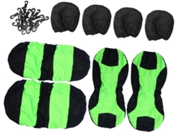Conjunto de 8 capas para assento de carro na cor verde fluorescente "Mau Hálito" (compatível com este produto).