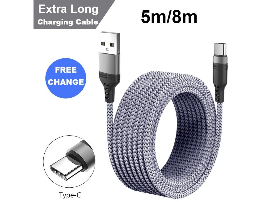 /ea/cabo Extra Longo De 5 M Para Iphone, Cinza Brilvibera