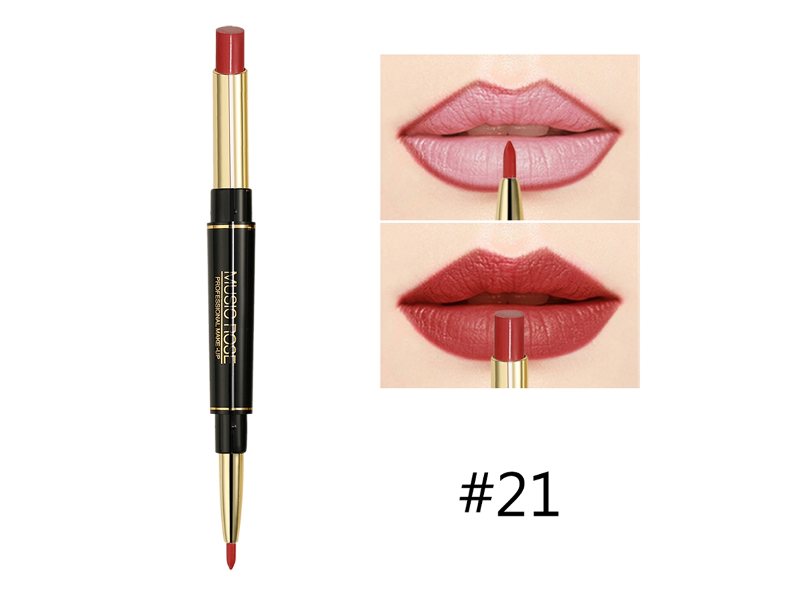 Lápiz Labial De Doble Cabeza Impermeable Y Lápiz Labial Mate De Larga Duración (21)