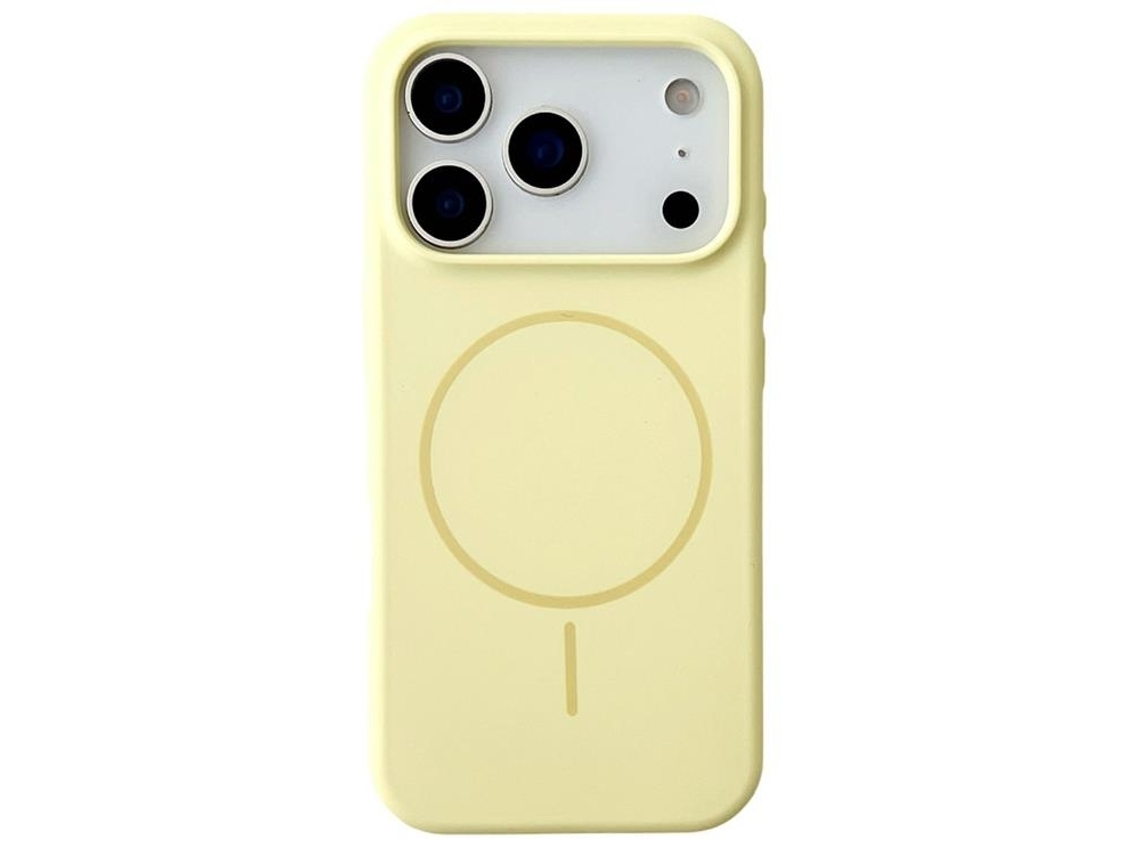 Capa Para Iphone 17 Pro Magsafe Em Silicone Anti-queda - Amarela
