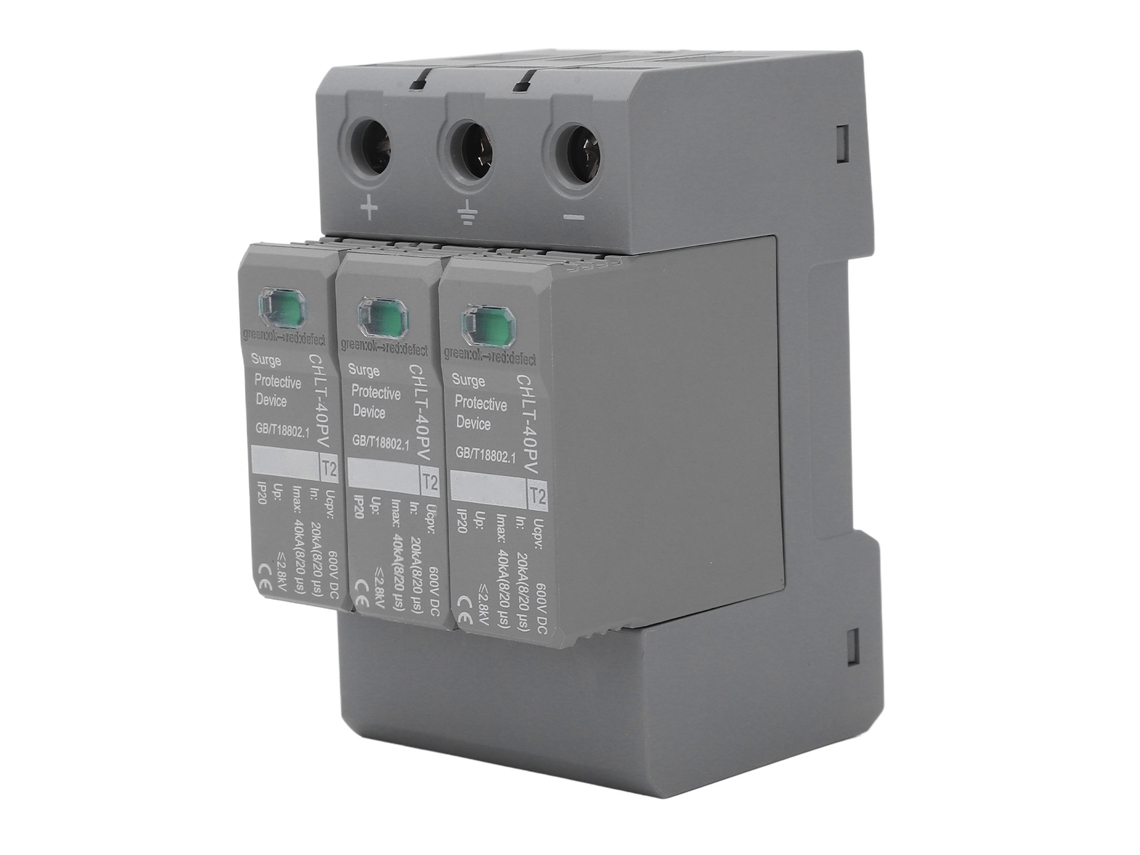 Protetor De Surto De Relâmpago Modular 600v Dc