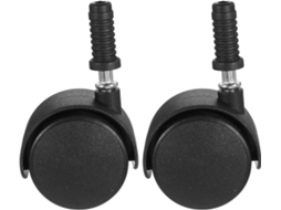 Conjunto de 2 hastes giratórias M7 em ABS preto e ferro para mesa