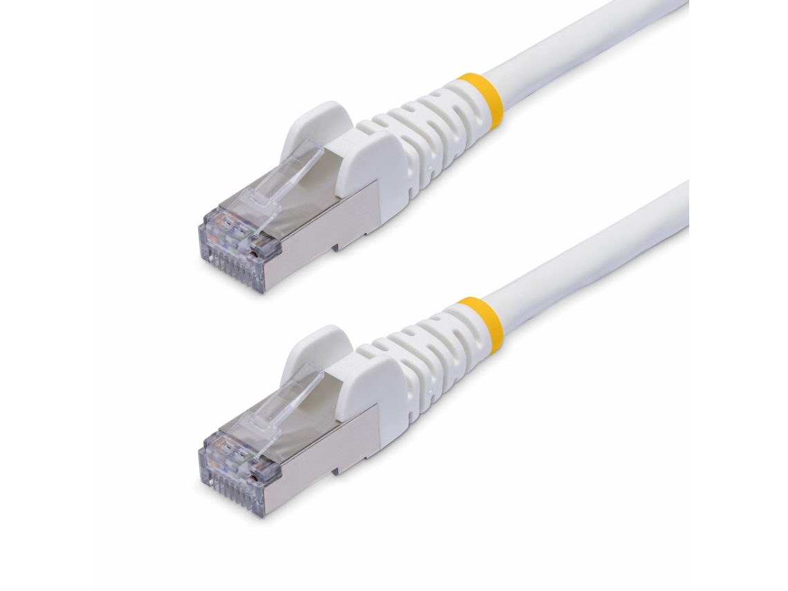 Cabo de rede Ethernet Cat8 branco de 3M Snagless Latchless 25G/40G 2000Mhz Poe 100W 26Awg S/Ftp Alívio de tensão STARTECHCOM