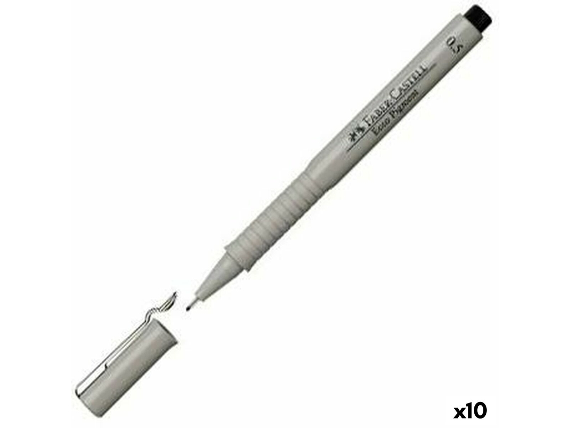Marcadores FABER-CASTELL Ecco Pigment 0,5 Mm Preto 10 Unidades