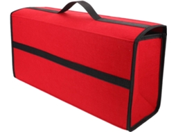 Caixa De Armazenamento Dobrável Grande Em Feltro Vermelho Para Porta-malas De Carro