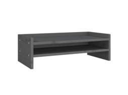 Suporte para Monitor VIDAXL 50x24x16 cm madeira de pinho maciça cinzento