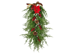 Girlanda de Ramo de Pinheiro Natal com Frutos Vermelhos 65cm S/MARCA
