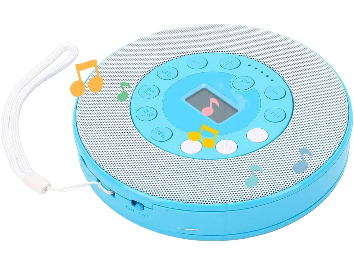 Leitor De Cd Portátil Vbestlife Com Alto Falante, Microfone Embutido, Função Anti Pulos, Bluetooth, Grava Cds Em Pen