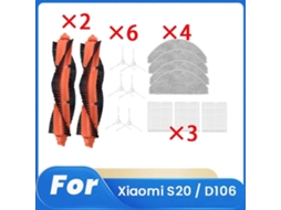 Conjunto De 15 Peças De Acessórios De Limpeza Compatíveis Com O Robô Aspirador Xiaomi S20/d106, Incluindo Escova Lateral Principal, Esfregão E Filtro.