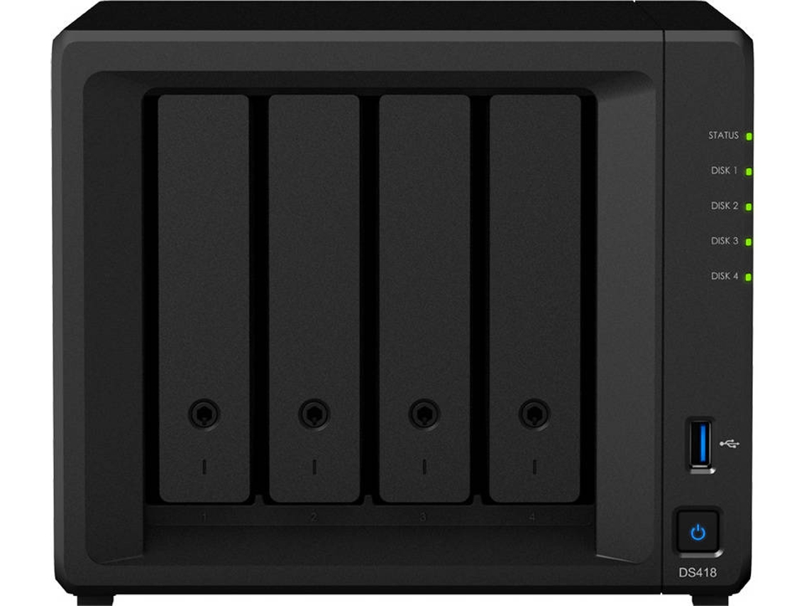NAS SYNOLOGY DS418 (4 Baías - 0 TB)