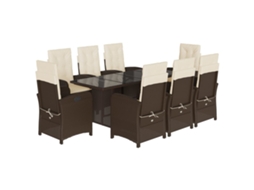 Garden Dining Set, Garden Dining Sets Vidaxl Marrom Rattan / Vime (n/a)