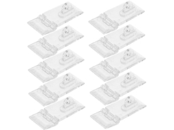Conjunto De 10 Caixas Joias Em Acrílico Transparente Com Fecho Fivela Simples, Sem Necessidade De Furar, Ideais Para