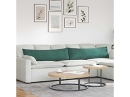 Vidaxl Travesseiros De Sofá 2 Pcs Verde Escuro 145 X 40 Cm