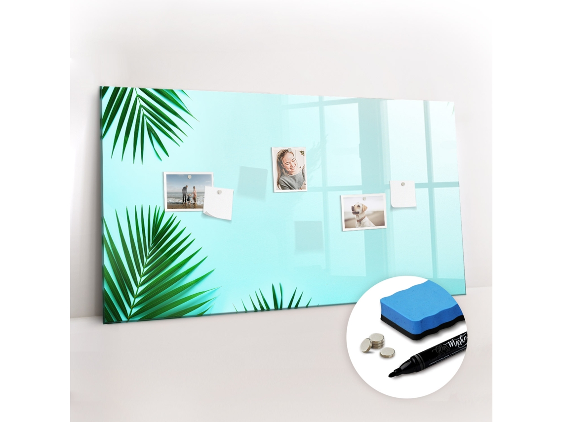 Quadro Magnético Folhas De Palmeira Para O Quarto Das Crianças Espelharte (120x60 Cm)