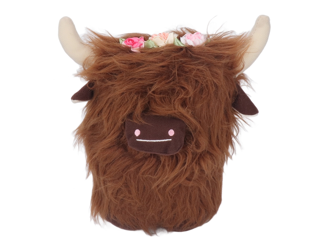 Boneca De Pelúcia Vaca Highland Macia Simulada Gato Sem Rosto