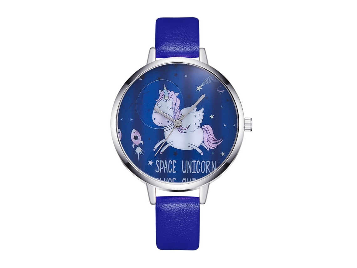 Relógio de Pulso Analógico de Quadro Redondo com Movimento de Quartzo Moderno e Elegante (azul)