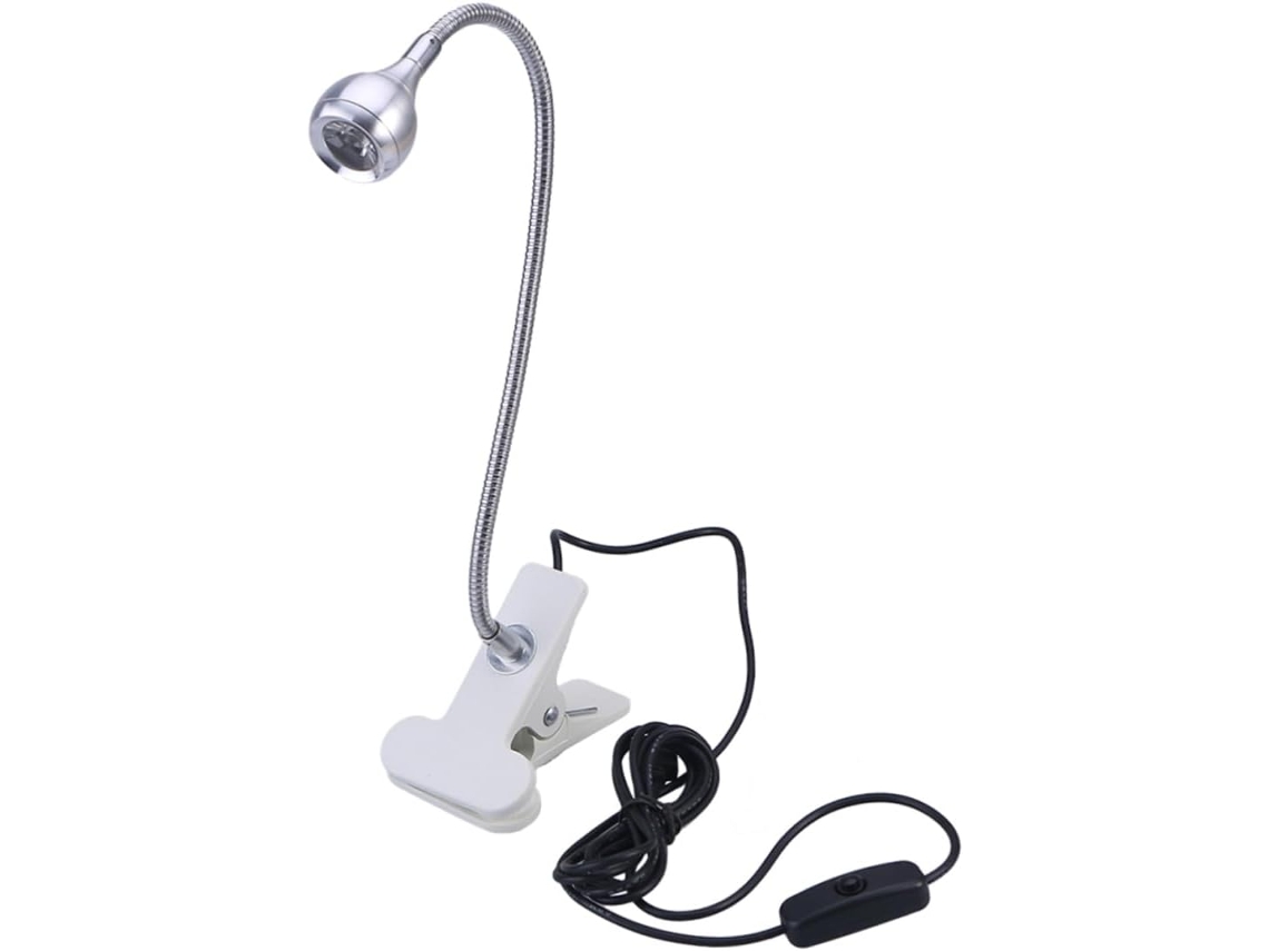Luminária Led De Encaixe Usb Iplusmile Com Proteção Para Os Olhos, Luz Quente Ajustável Em 360°, Metal Prateado
