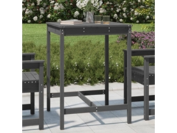 Vidaxl Mesa De Jardim 82,5x82,5x110cm Madeira De Pinho Maciça Cinzento